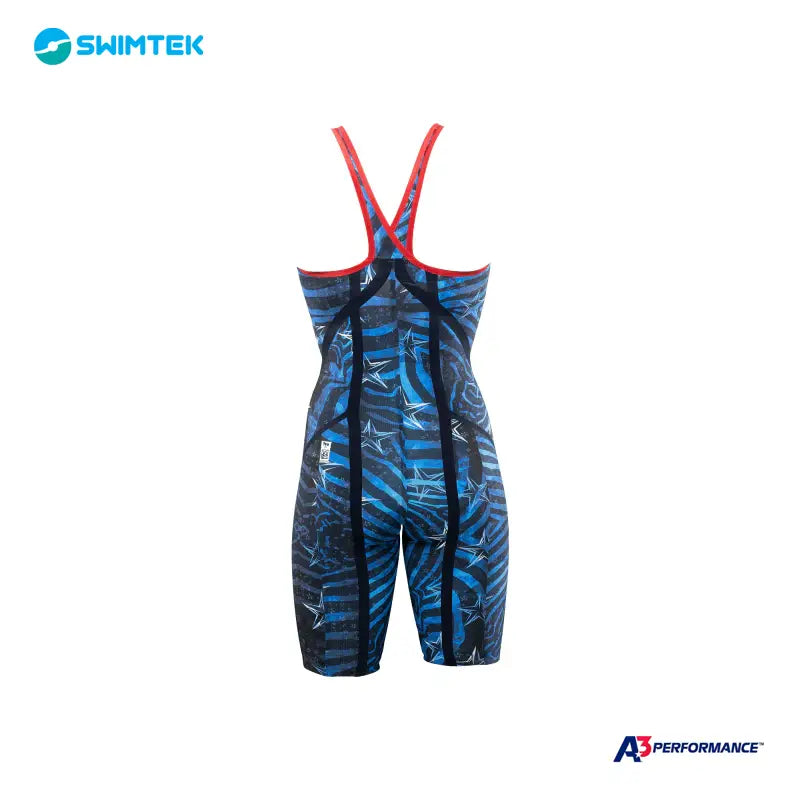 Swimtek A3 Performance Phenom Female Closed Back Technical Racing Blue Swimsuit b