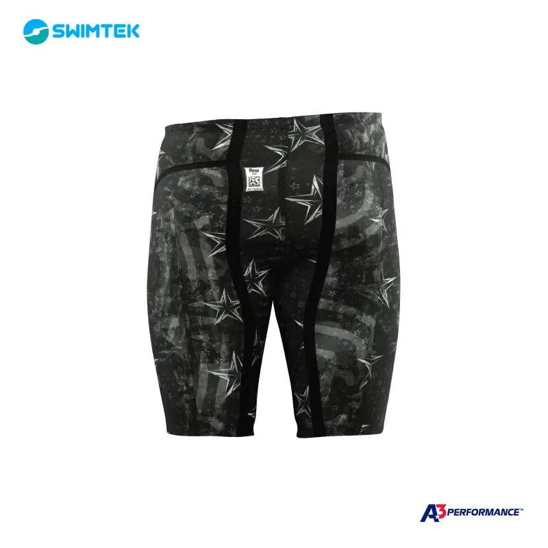 Swimtek A3 Performance Phenom Male Jammer Technical Racing Black Swimsuit b