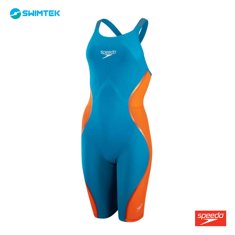 Swimtek Female Swimwear Fastskin LZR Pure Intent Openback Kneeskin Blue Orange f