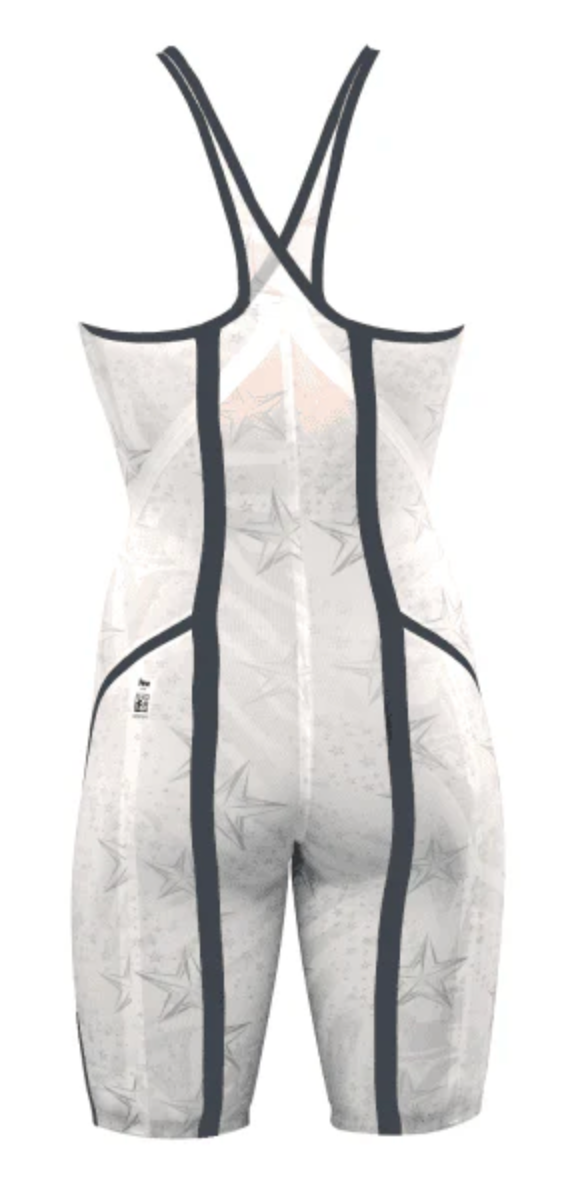 A3 Performance Phenom Female Closed Back Technical Racing White Swimsuit
