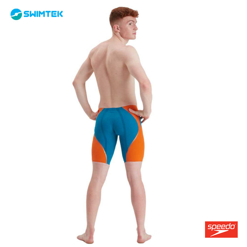 Swimtek Male Swimwear LZR Intent Jammer Blue Orange back